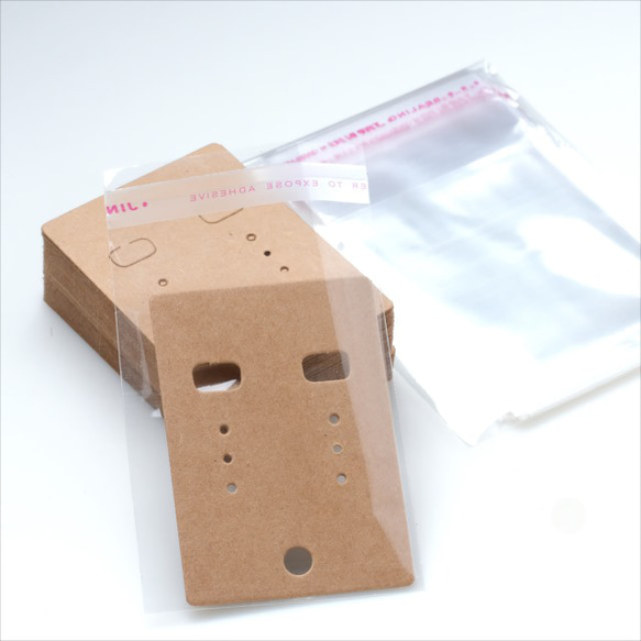 貼裝OPP袋50個 ★50×70mm/工藝★耳環貼耳環貼裝包裝Wrapping Accessory mount 第2張的照片