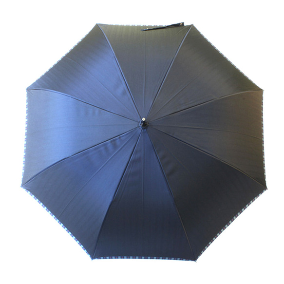 【紳士 晴雨兼用雨傘 ジャンプ傘】Tie Plain×Stripe NAVY 7枚目の画像