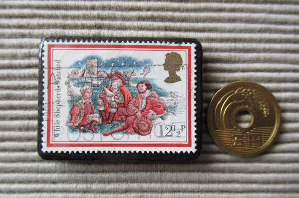 英國聖誕郵票胸針3167 第3張的照片