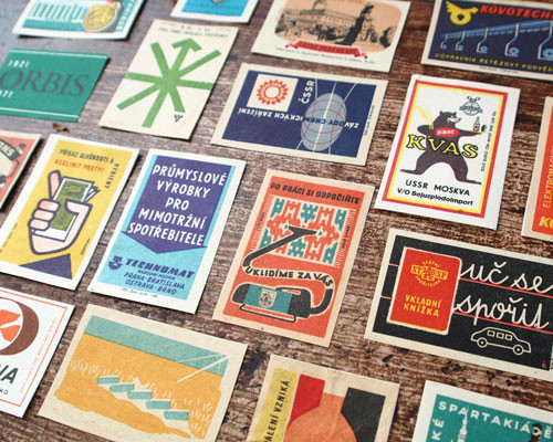 本物！チェコのビンテージマッチラベルのシール30枚セット シール