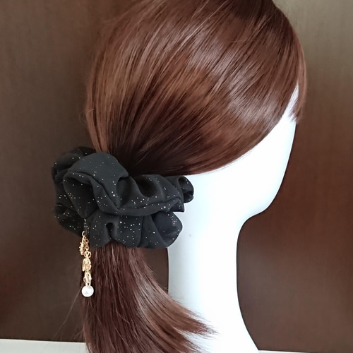 ラメ入りシフォン】虹色っぽく輝くラメが入った華やかでふんわりした