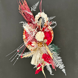 扇と鶴のラタン飾りII 1枚目の画像