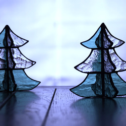 ステンドグラス　クリスマスツリー　ｈ（ミックスカラー） 2枚目の画像