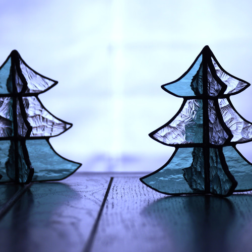ステンドグラス クリスマスツリー h（ミックスカラー） その他