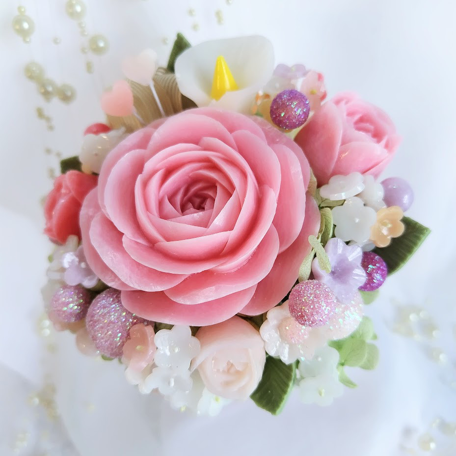石鹸の薔薇と花の香る贈り物 母の日ギフトにも ソープカービング/石鹸