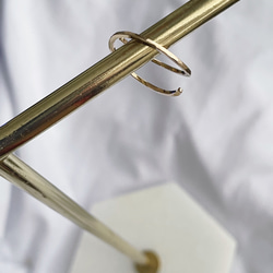 送料無料【14kgf】月リング／槌目　レイヤード２Wayリング（5号〜18号） 6枚目の画像