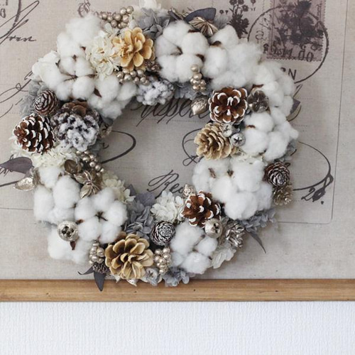 フレンチリース カワラハハコ カワラハハコのリース | ＊ほっこり