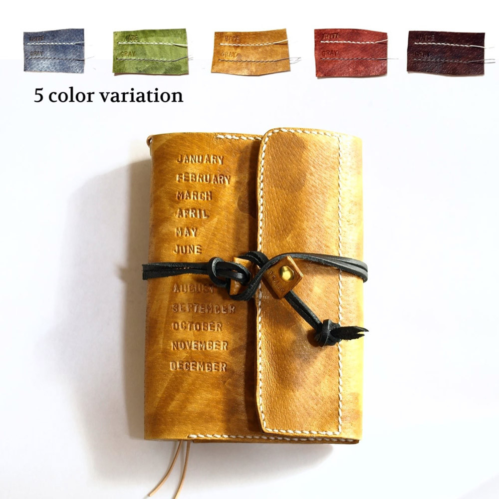 再販●手帳カバー01/文庫本サイズ(豚革)＊ほぼ日手帳オリジナル対応＊5カラーバリエーション［受注生産］革