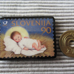 斯洛文尼亞聖誕郵票胸針3183 第3張的照片