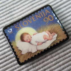 斯洛文尼亞聖誕郵票胸針3183 第2張的照片
