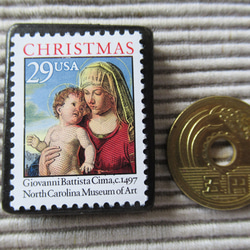 美國聖誕郵票胸針3187 第3張的照片