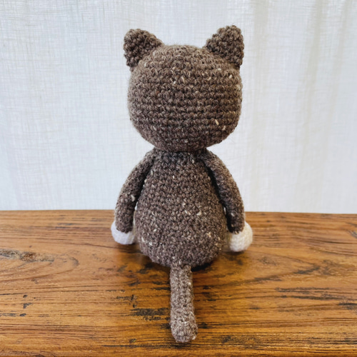 ami-neko natural dark brown あみぐるみ ami-neko 通販 4980555