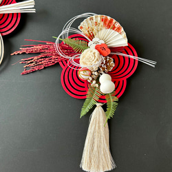 しめ縄★胡蝶蘭⑤椿　お正月飾り　しめ縄リース　しめ飾り　紅白 しめ縄☆胡蝶蘭⑤椿 お正月飾り しめ縄リース しめ飾り 紅白 Creema