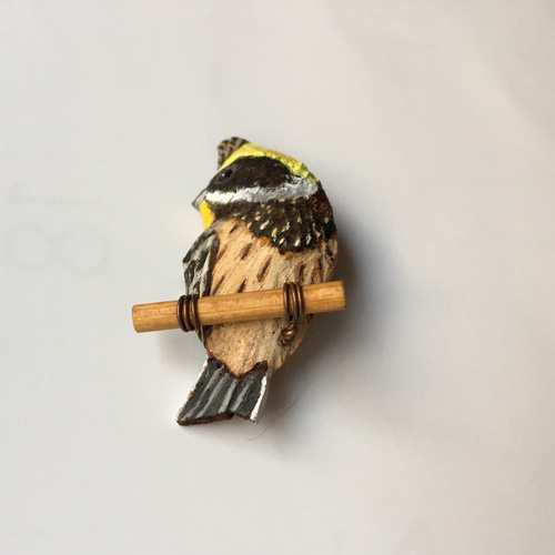リアル鳥の彫刻 　ミヤマホオジロ　 　バードカービング　木彫りの野鳥 リアル鳥の彫刻 ミヤマホオジロ バードカービング 木彫りの野鳥