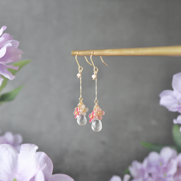 【春秋限定】庭薺としずく | ピアス / イヤリング 3枚目の画像