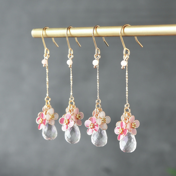 【春秋限定】庭薺としずく | ピアス / イヤリング 1枚目の画像