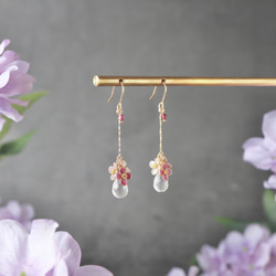 【春秋限定】庭薺としずく | ピアス / イヤリング 4枚目の画像