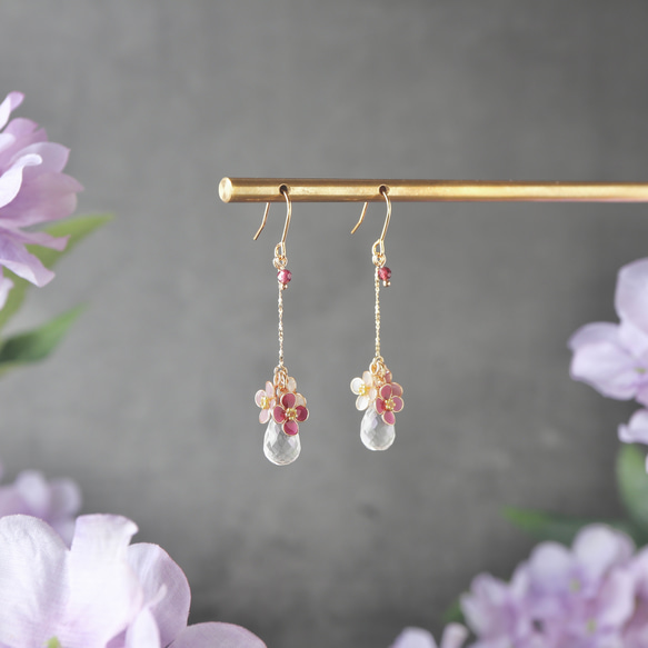 【春秋限定】庭薺としずく | ピアス / イヤリング 4枚目の画像