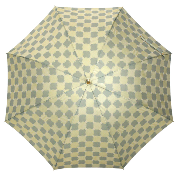 【晴雨兼用雨傘】Nordic Jacquard ドットコラージュ ：グリーン 3枚目の画像
