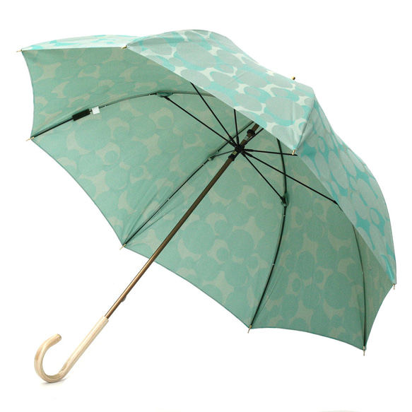 【晴雨兼用雨傘】Nordic Jacquard バブル ：グリーン 2枚目の画像