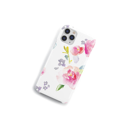 花柄のスマホケース(001)　スマホケース  iPhone14pro Xperia Galaxy 多機種対応 3枚目の画像