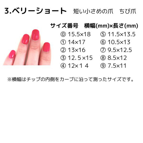 サイズ確認用ネイルチップ その他素材 fraisespoir 通販