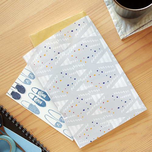 クラッカー柄｜平袋・グレー 封筒・便せん MIRIN 通販 4999661｜Creema