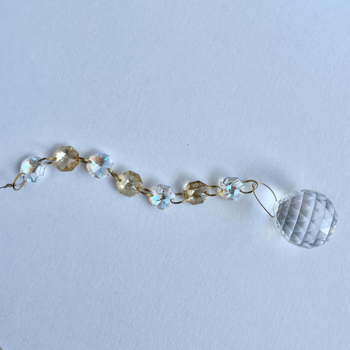 スワロフスキー社 30mm クリア サンキャッチャー ゴールド オール