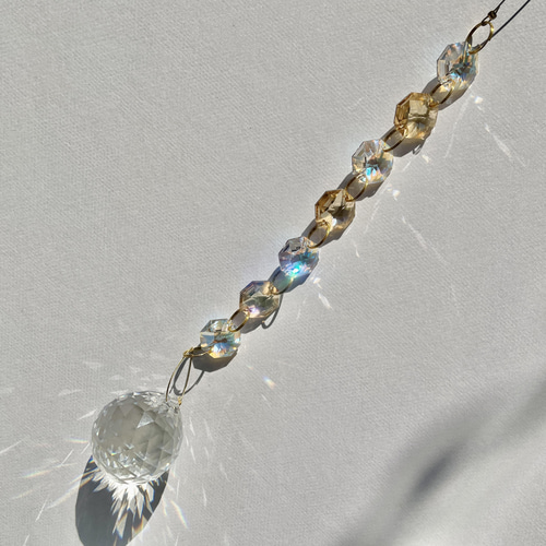 スワロフスキー社 30mm クリア サンキャッチャー ゴールド オール