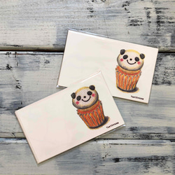 パンダのカップケーキminiカード 3枚目の画像
