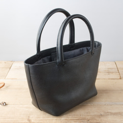 レザーミニトートバッグ lmtt2-S ［ブラック］ 2枚目の画像