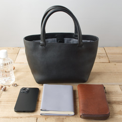 レザーミニトートバッグ lmtt2-S ［ブラック］ 3枚目の画像