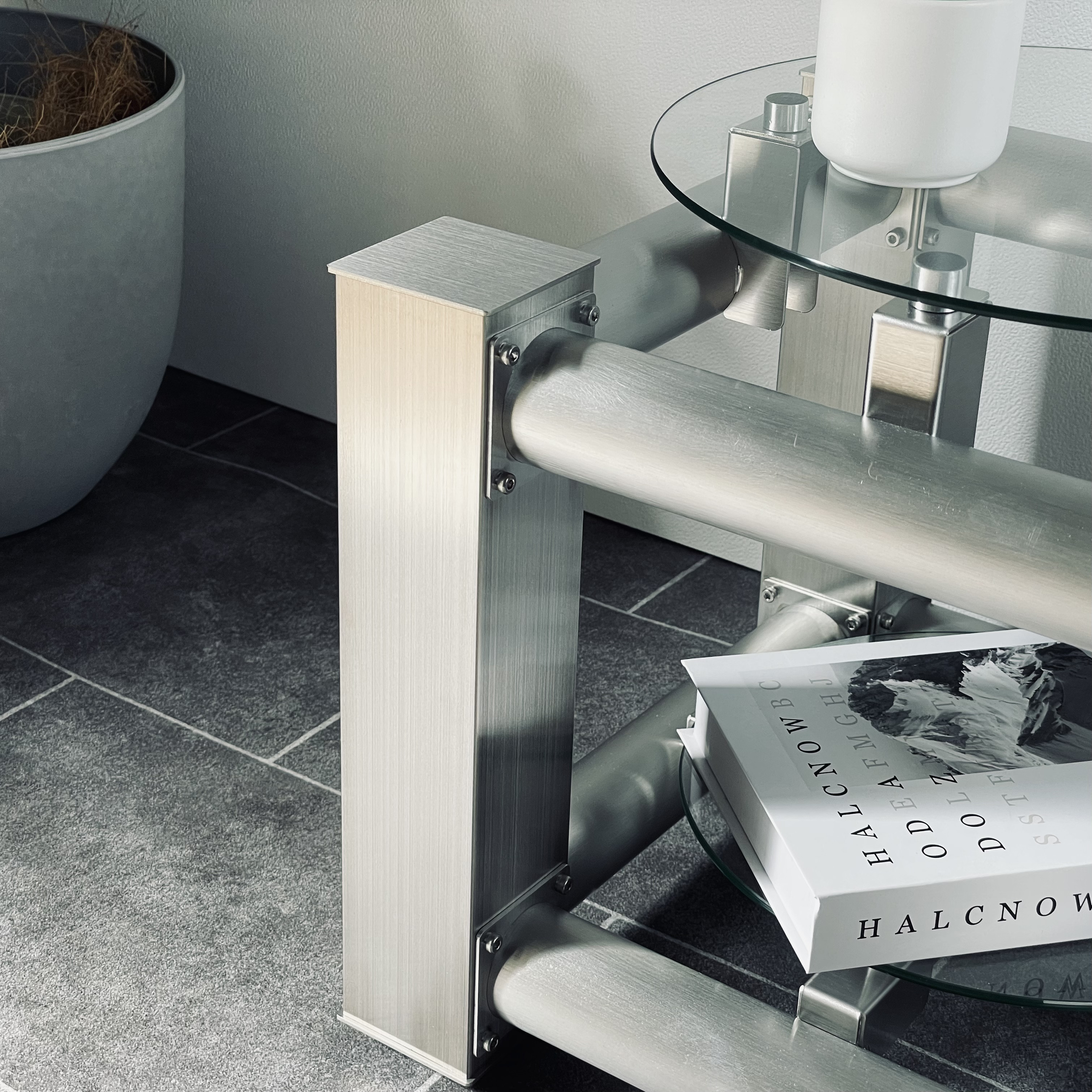 side table SUS304 hairline finish