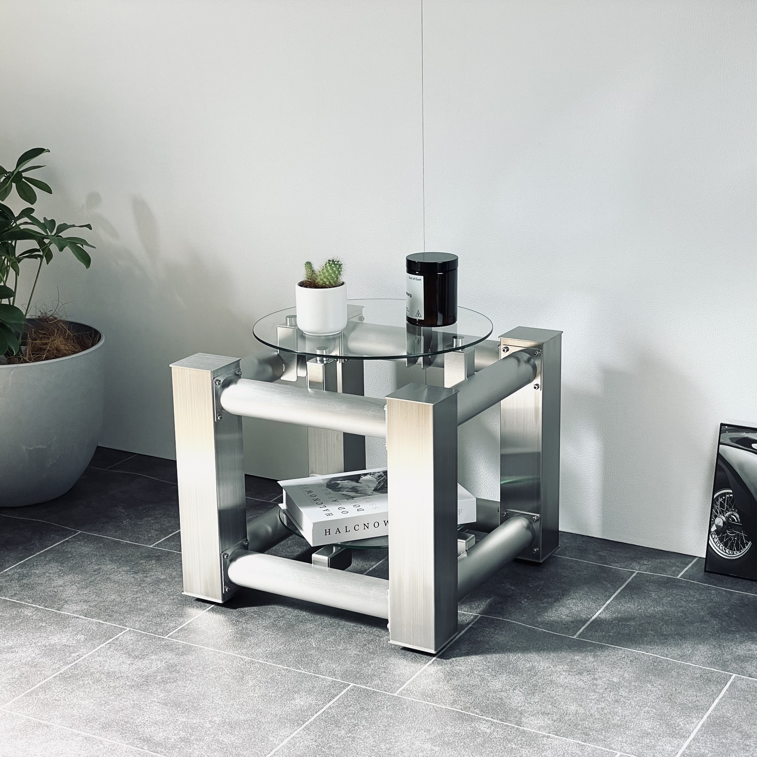 side table SUS304 hairline finish