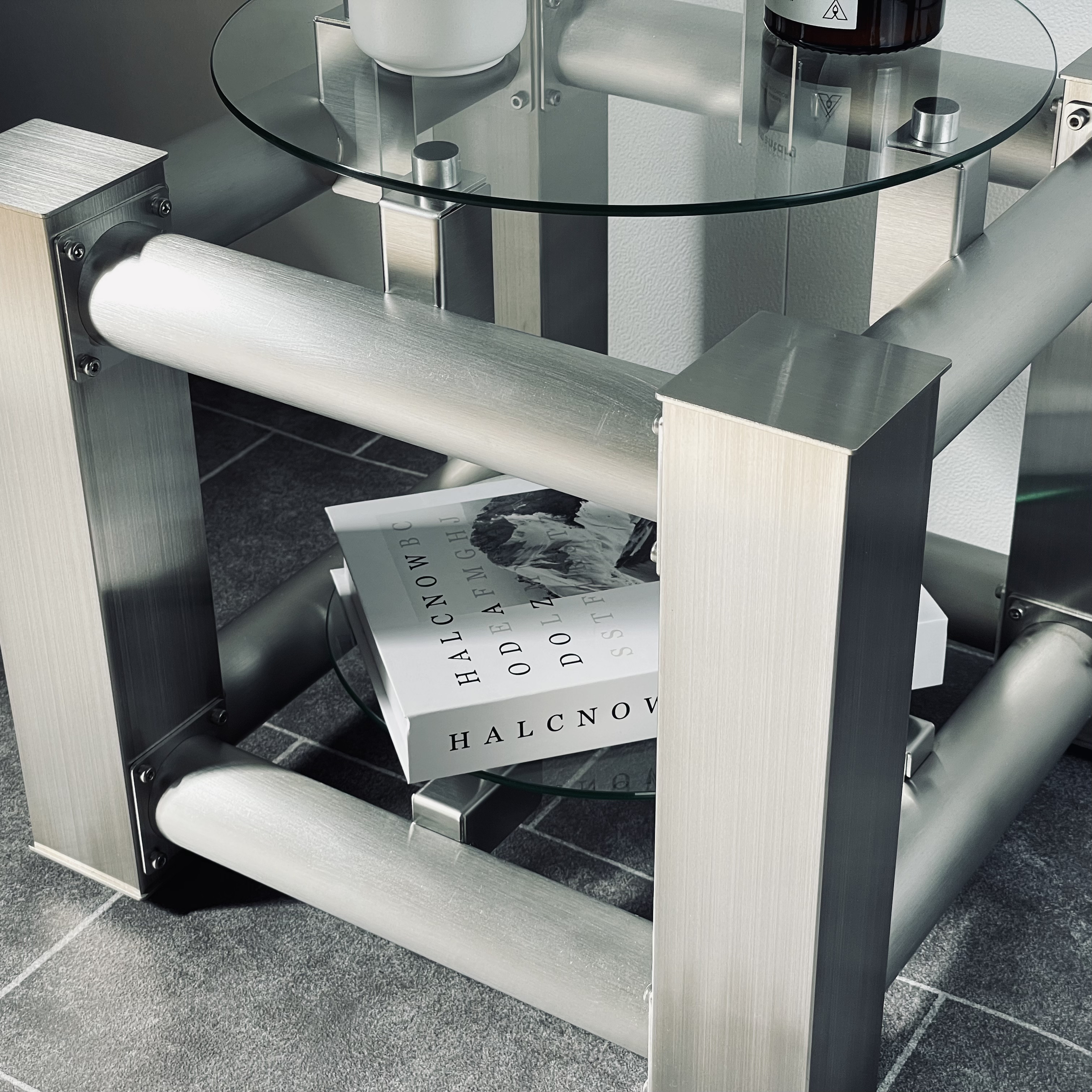 side table SUS304 hairline finish