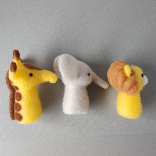指人形セット ライオン・ゾウ・キリン【限定数販売】 おもちゃ・人形