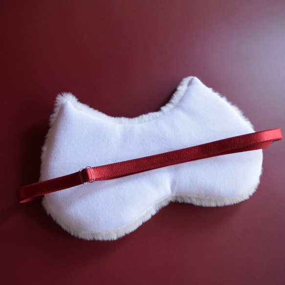 冬天蓬鬆貓眼罩 | 白色 | 附收納袋 | 提供免費禮品包裝 第4張的照片