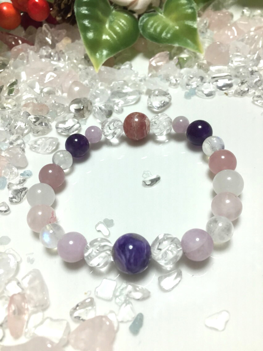 チャロアイト/インカローズ/レインボームーンブレス  P-270