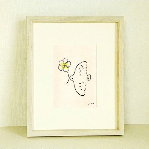 5種の花から選べる絵画「幸せを運ぶ」原画｜向日葵｜クローバー