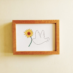 精霊アート原画「香りの精霊 声を発して魂からの表現の香り」[A5] 絵画