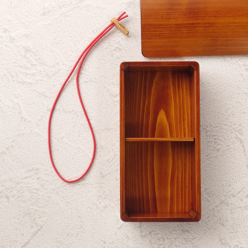 玉手箱なひのきの弁当箱 S 拭き漆 弁当箱・ランチボックス 木工