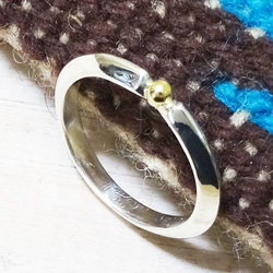 Accent  K18＆925　Triangle 【受注製作】シルバーリング　925　atpring123next2kg 2枚目の画像