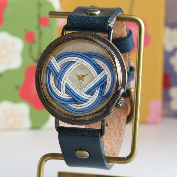 Kyoto Mizuhiki x Gin Kobo“琵琶湖”手工製作手錶Watch木皮革 第3張的照片