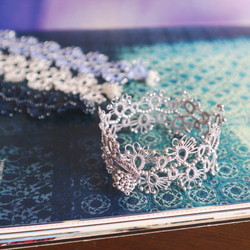 OYA Tatting lace bracelet [LACE] Silver 第1張的照片
