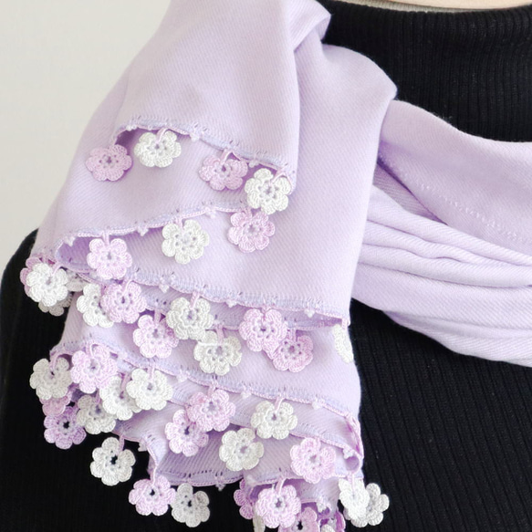 [Made to order] OYA Pashmina shawl [MARY] Lavender 第2張的照片