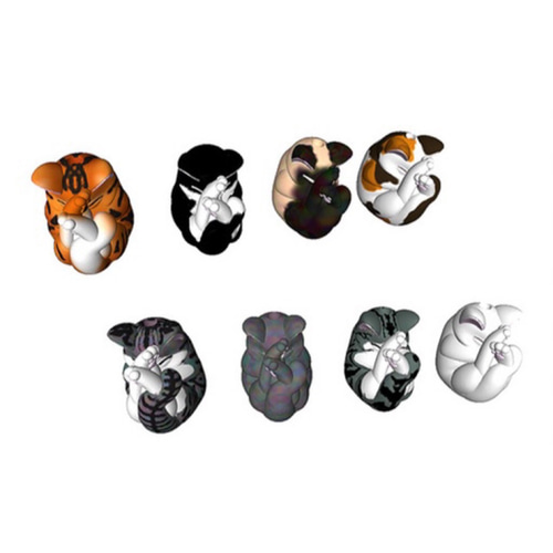 tamagoヘマタイト ネコの顔ブレスレット 10-234