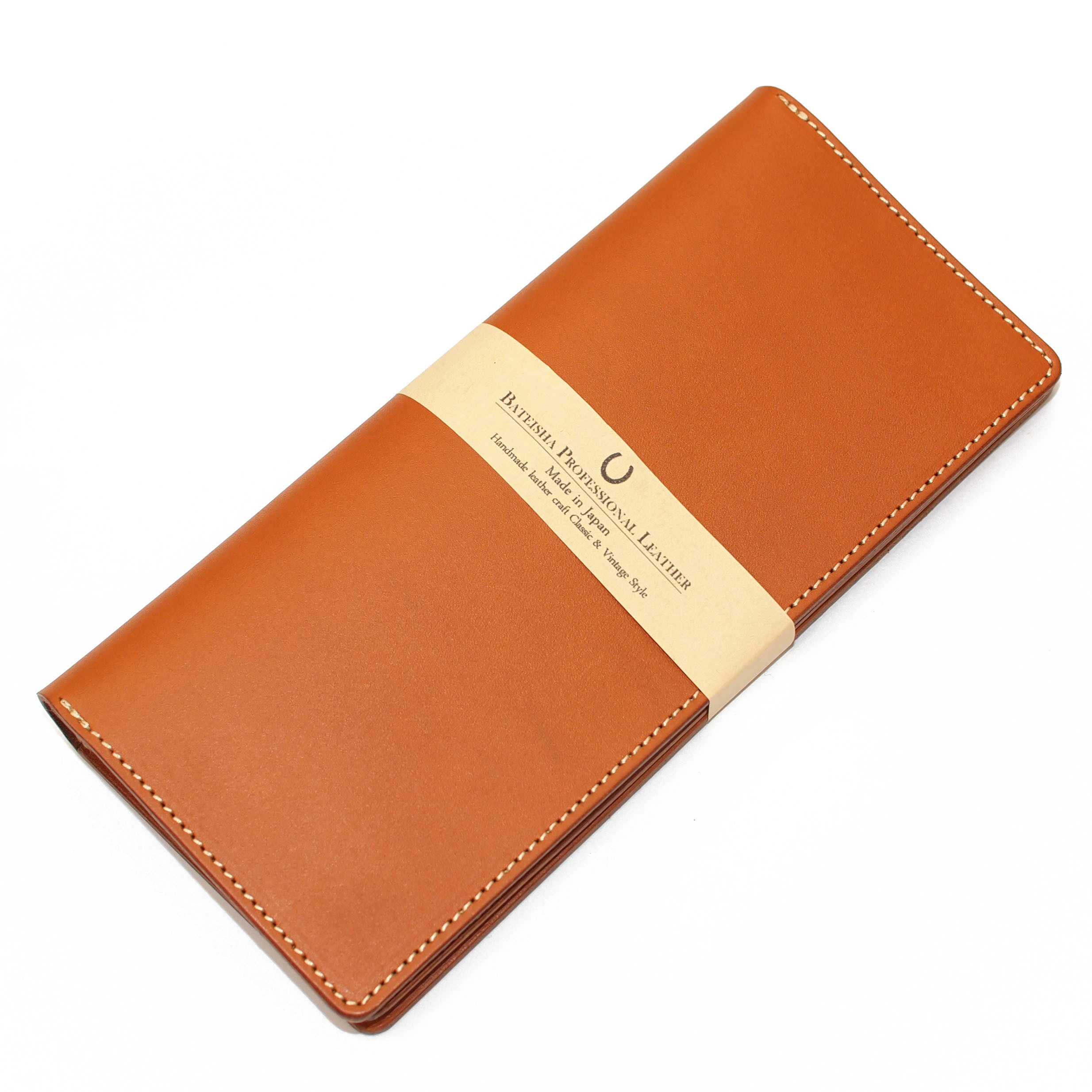 シンプル2つ折り長財布【姫路レザーキャメル牛革】LW-01camel