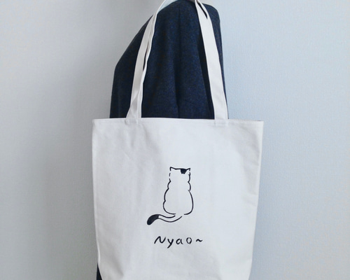 Nyao ロングLサイズ ロゴトートバッグ トートバッグ Linon 通販