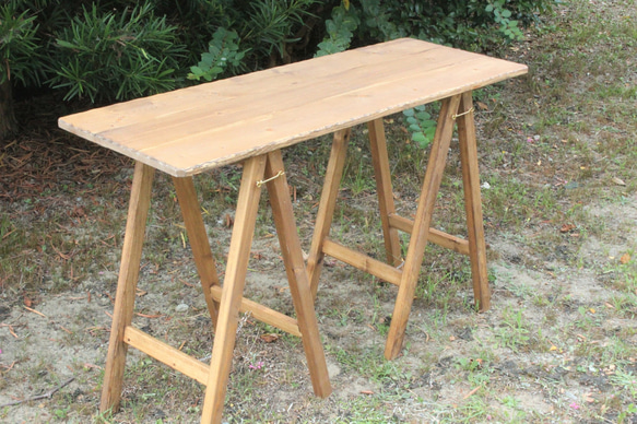 折りたたみテーブル アンティークブラウン 什器にも マルシェ