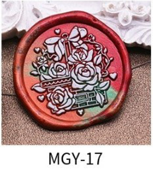 【MGY-17】薔薇シーリングスタンプ ヘッド 2枚目の画像